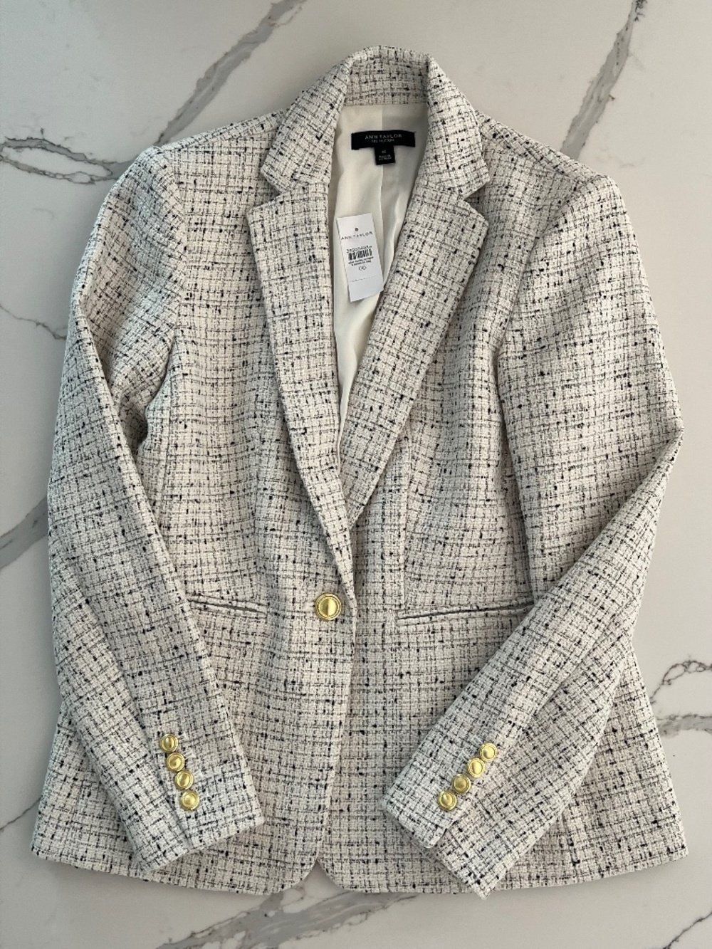 NWT Ann Taylor Tweed Blazer Size 00 (Likely fits a 0-2 frame)